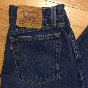 Levi's 560 dark wash vintage mom jeans women 90s